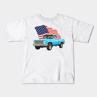 American Truck Blue Kids T-Shirt